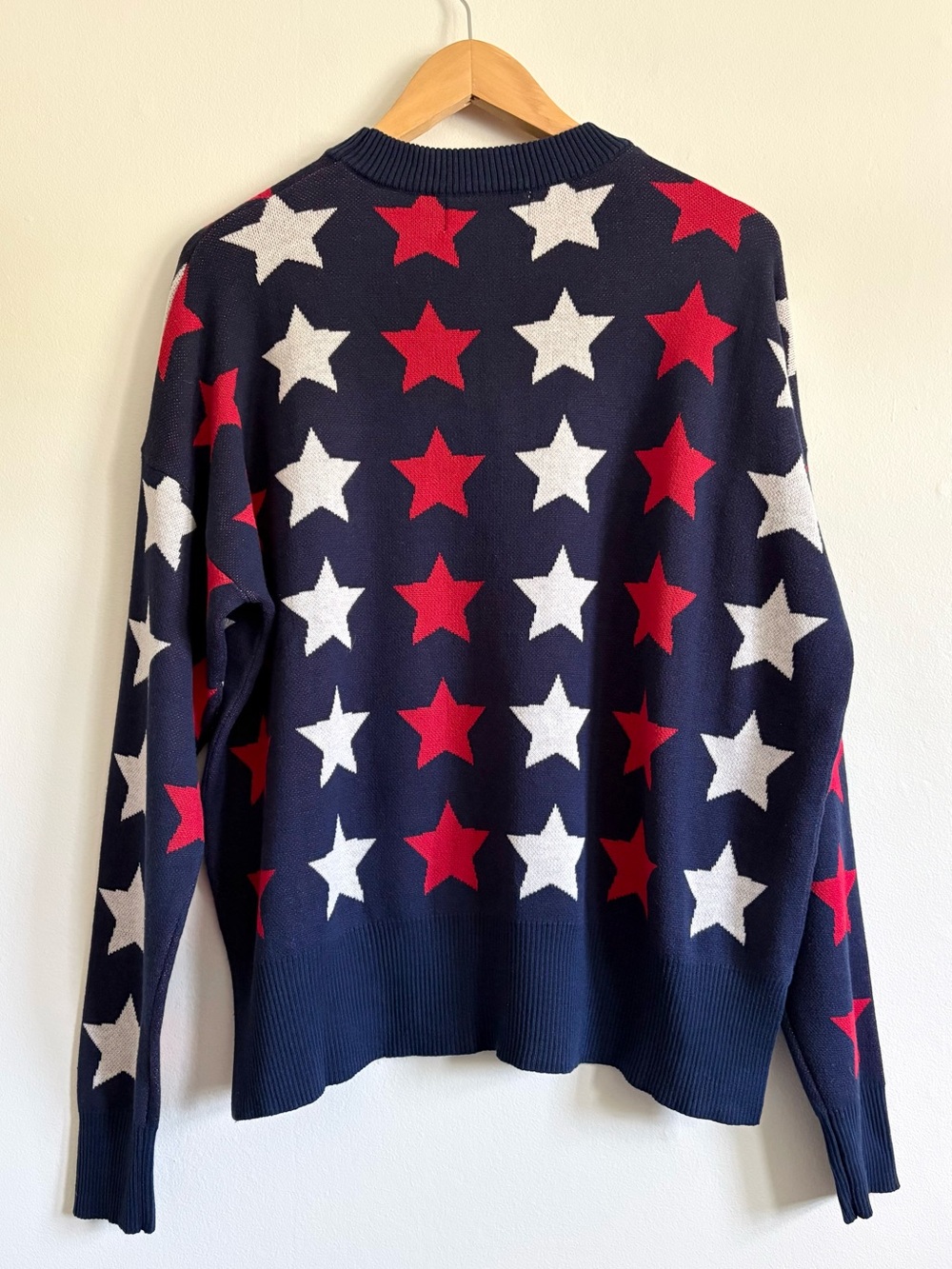 Beach Riot Callie Knit Sweater in Americana Stars NEW - Picture 4 of 6